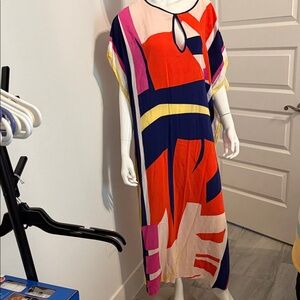 Colorful Abstract Maxi Dress Krafton style
